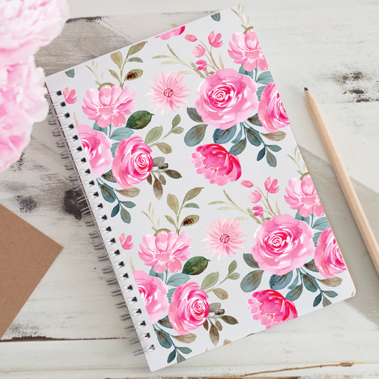 personalised floral notebook