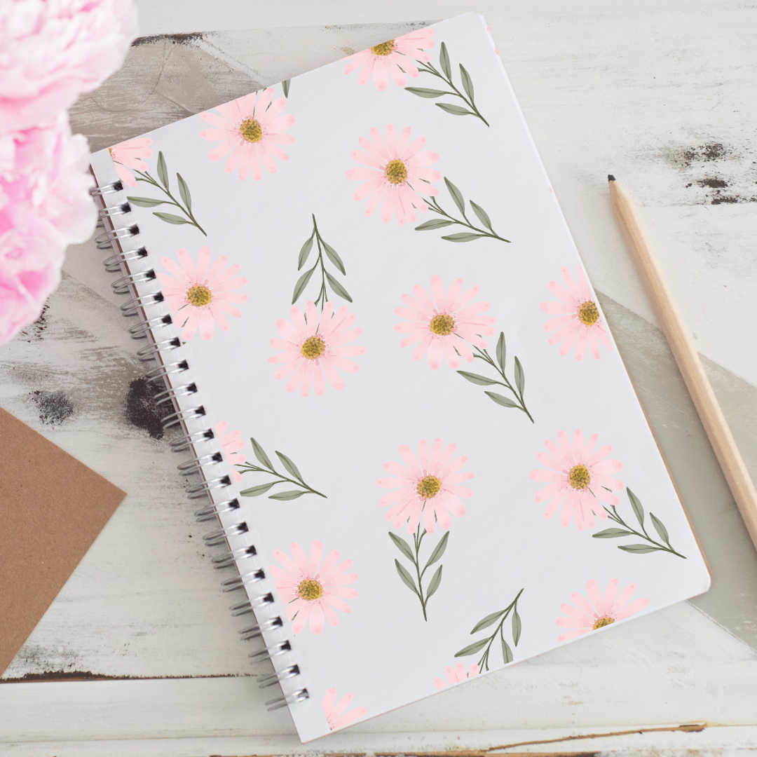 personalised floral notebook