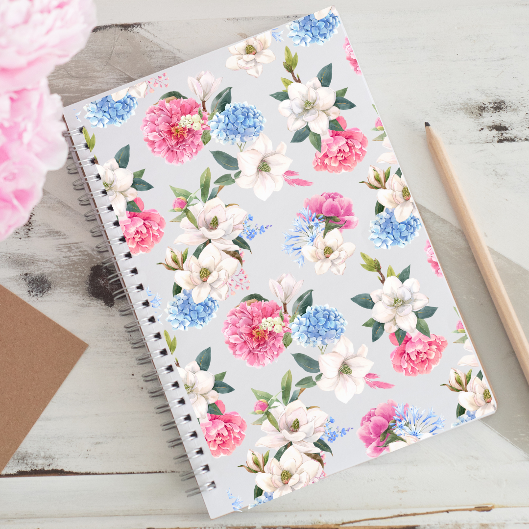 personalised floral notebook