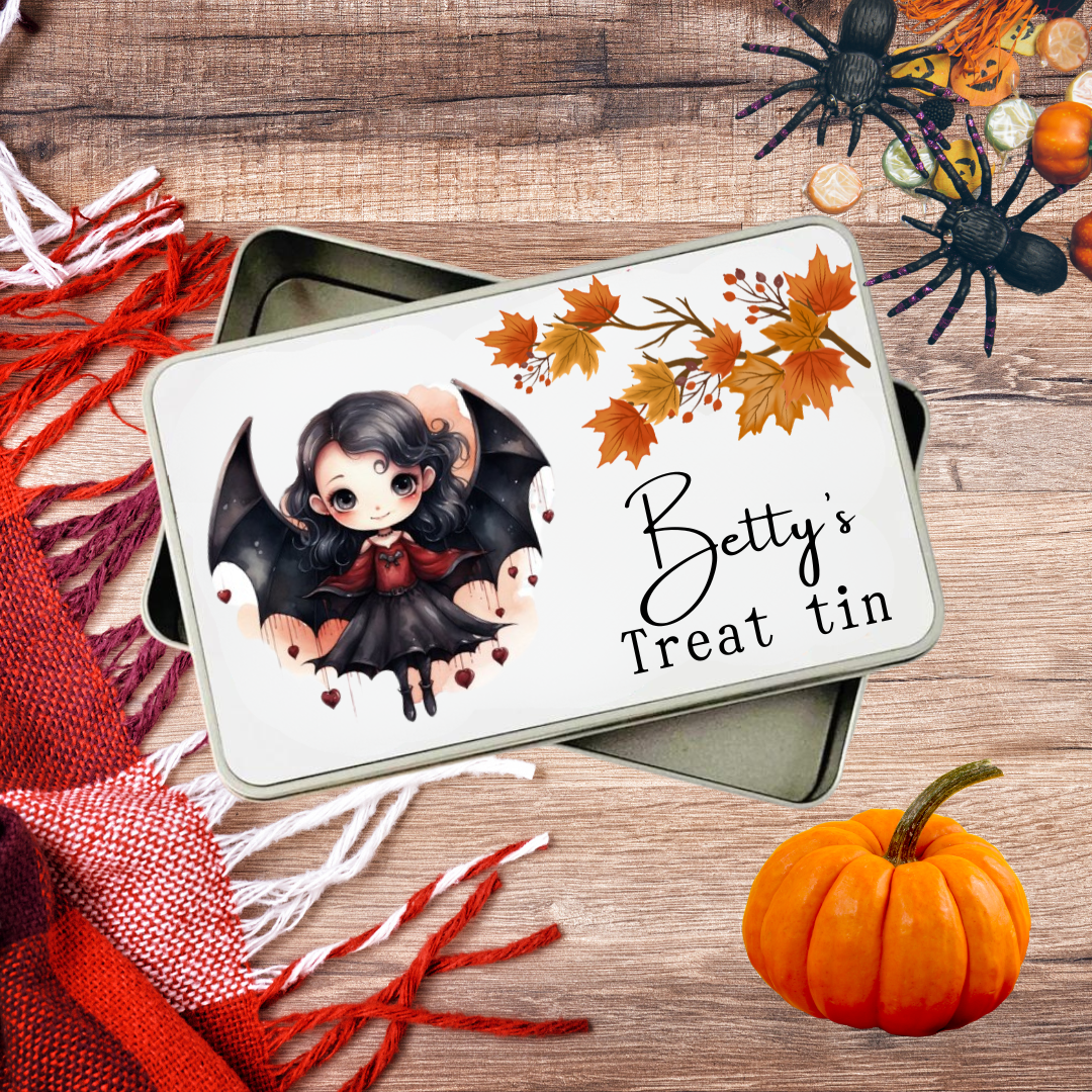 childrens halloween snack tin